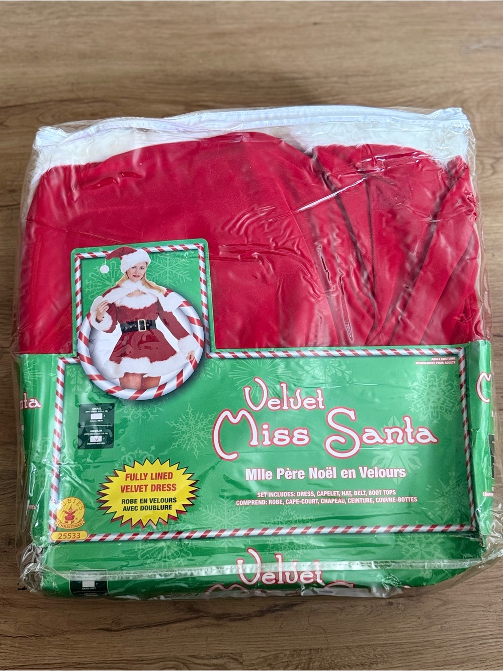 Velvet Miss Santa Red Velvet Holiday Dress with White Trim